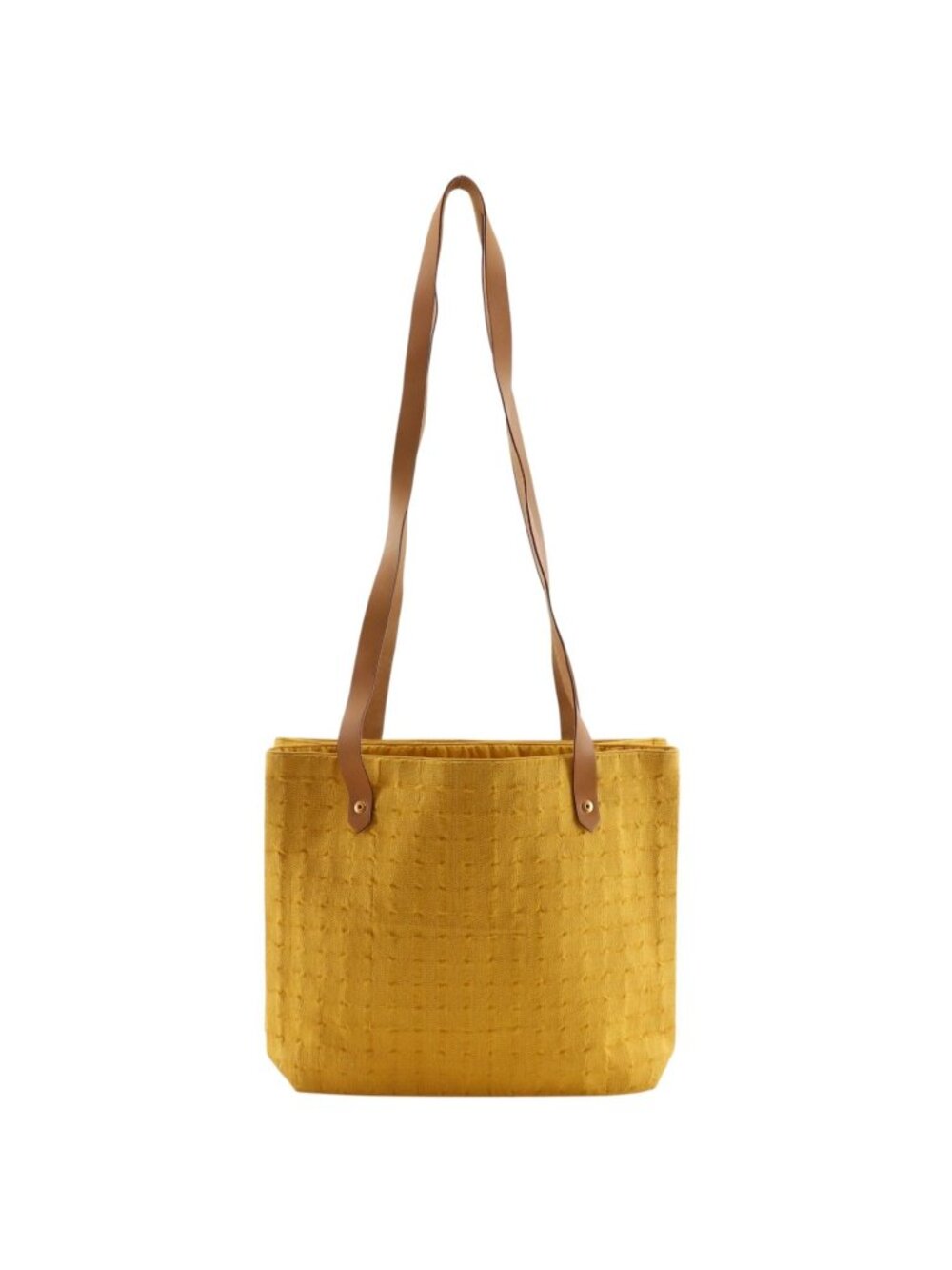 Hermes Amedaba Cabas Poche Canvas Yellow Tote Bag
